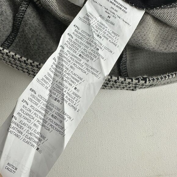 weekend max mara Black White houndstooth pencil skirt size M - Picture 10 of 11